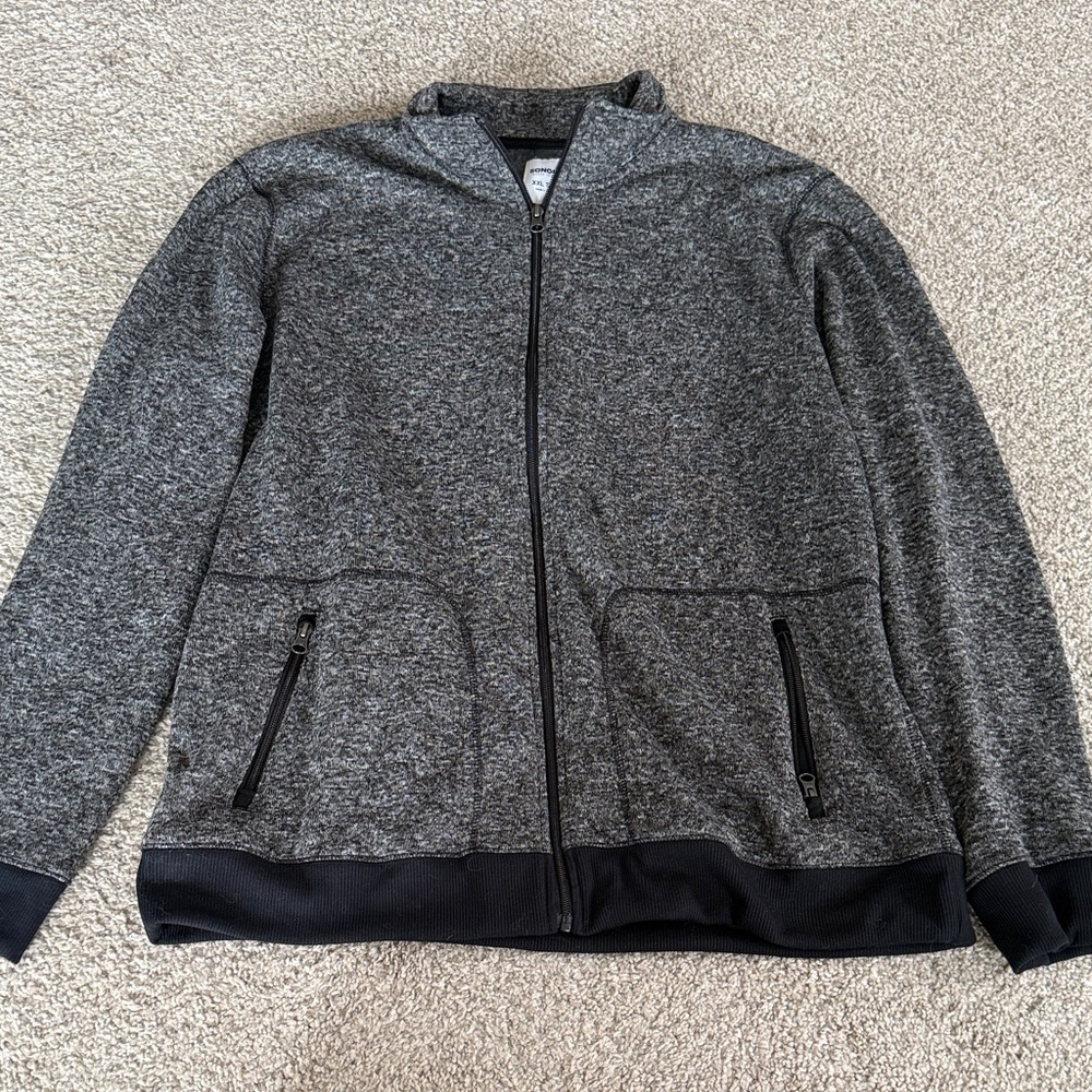 Men's Gray and Black Lightweight Jacket